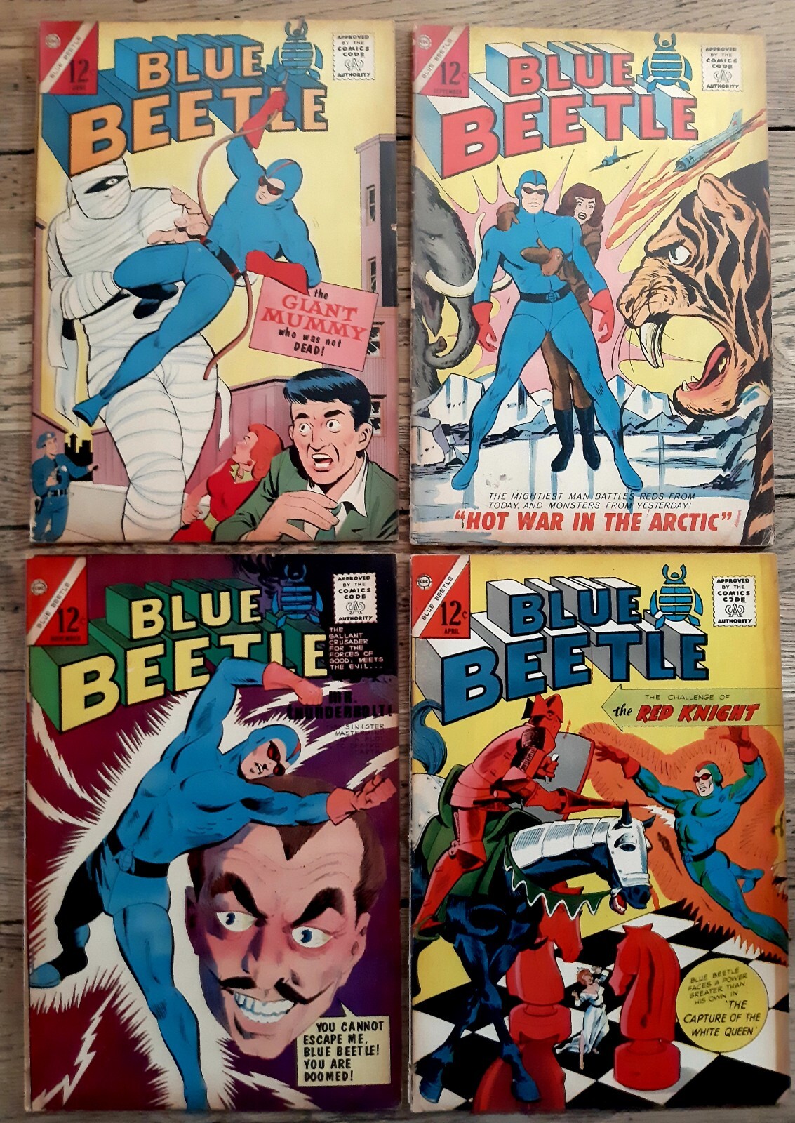 Blue Beetle #1,2,3 &5  Charlton 1964 all mid to high grade worthy see photo's