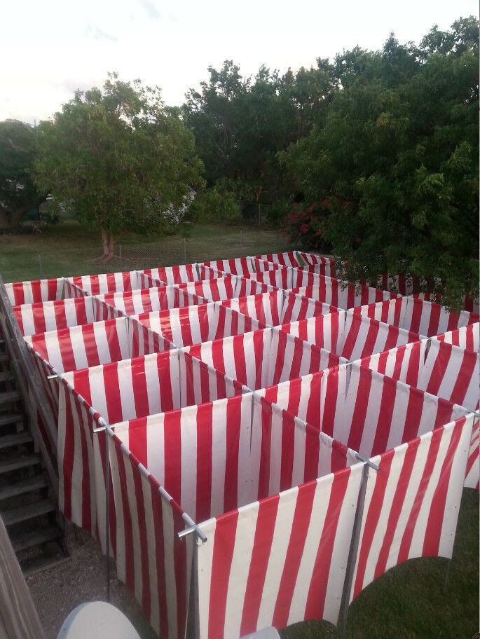 25'x25' Professional Striped Candy Cane Christmas Maze, George Maser