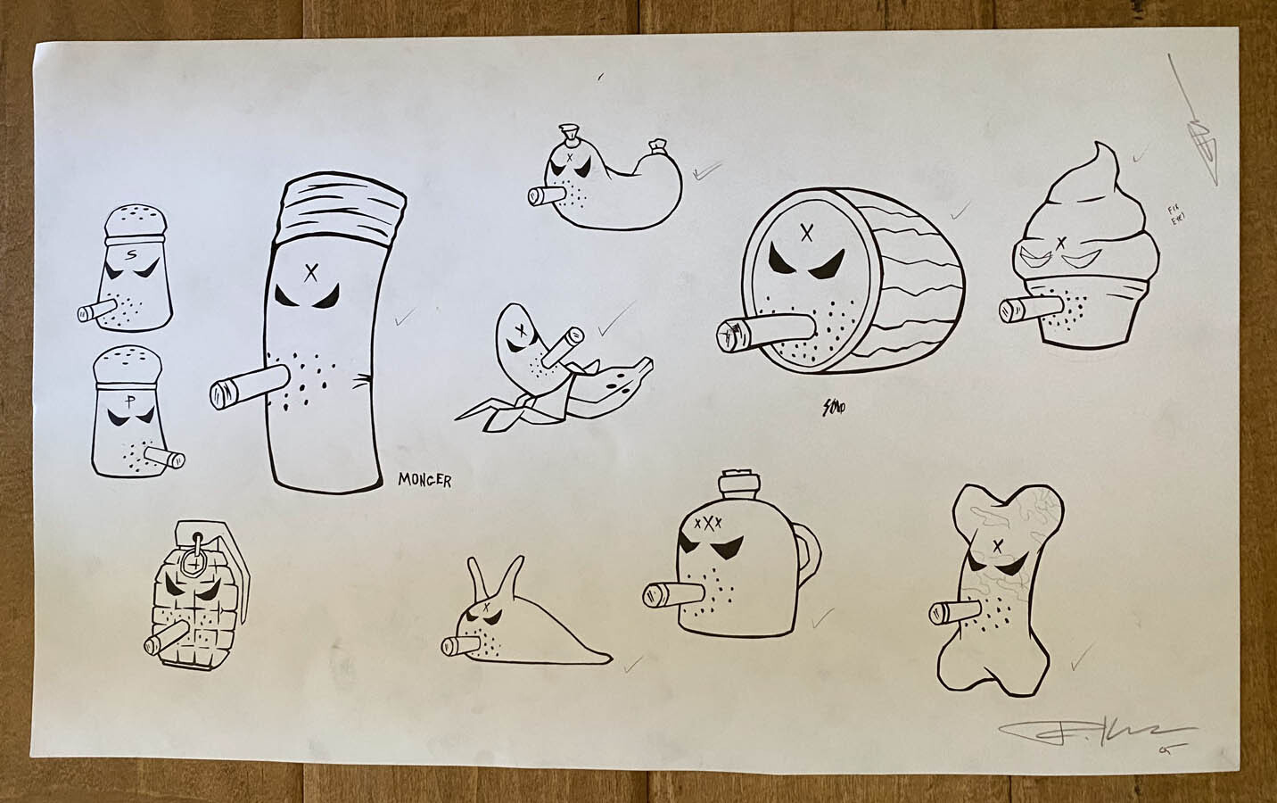 Frank Kozik SIGNED AUTOGRAPHED 11x17 Kidrobot Prototype Design Mongers PSA/DNA Frank Kozik SIGNED AUTOGRAPHED 11x17 Kidrobot Prototype Design Mongers PSA/DNA