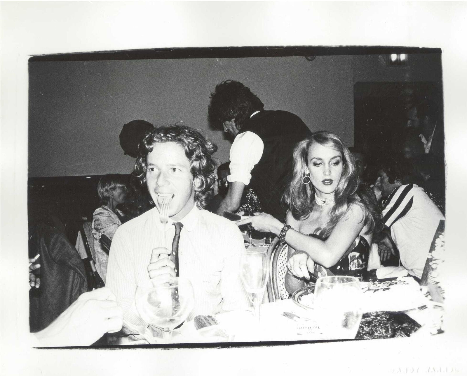 Andy Warhol Original Photograph of Jerry Hall and Keith Richards taken at Studio