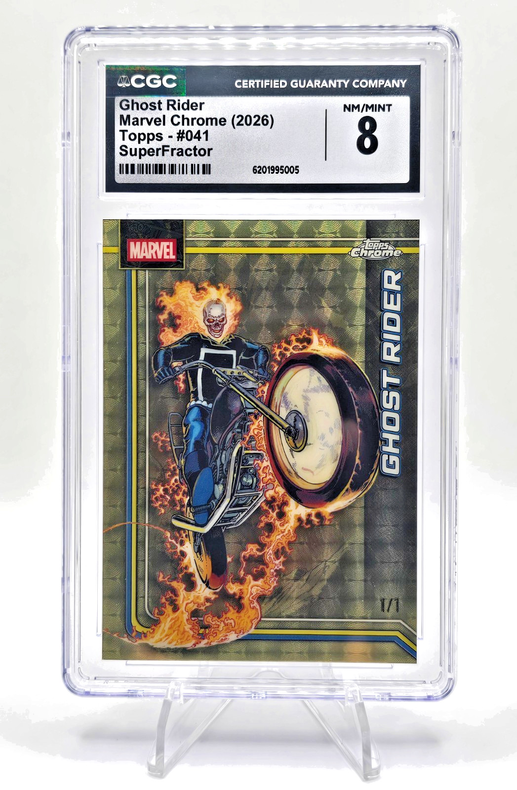 2026 TOPPS CHROME GHOST RIDER SUPERFRACTOR 1/1 CGC MARVEL 2026 TOPPS CHROME GHOST RIDER SUPERFRACTOR 1/1 CGC MARVEL