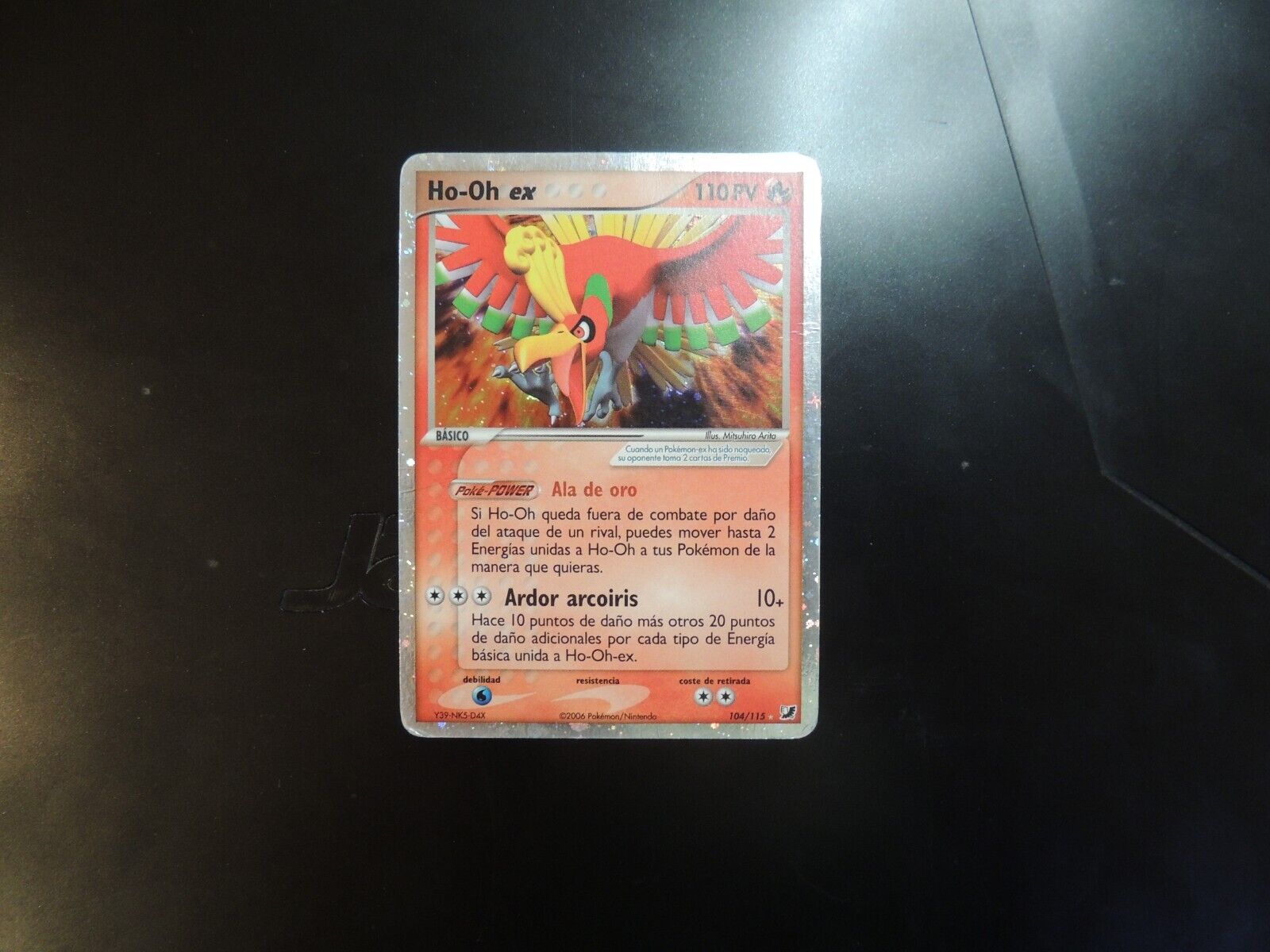 Ho-oh EX - 104/115 (Rare Holo EX Played) Unseen Force Spanish VERY RARE