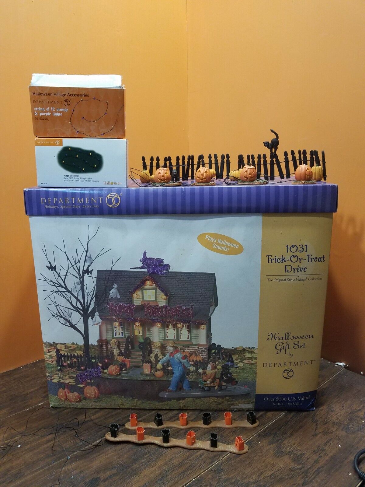 EXTRAS Dept 56 55343 1031 Trick or Treat Drive House Halloween Village Lemax Lot