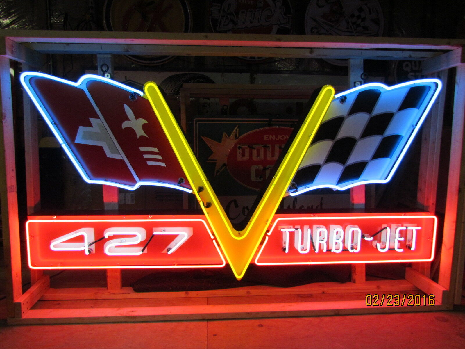 New Corvette 427 Turbo-Jet Neon Sign 8FT W x 4FT H Neon Signs Lifetime Warranty