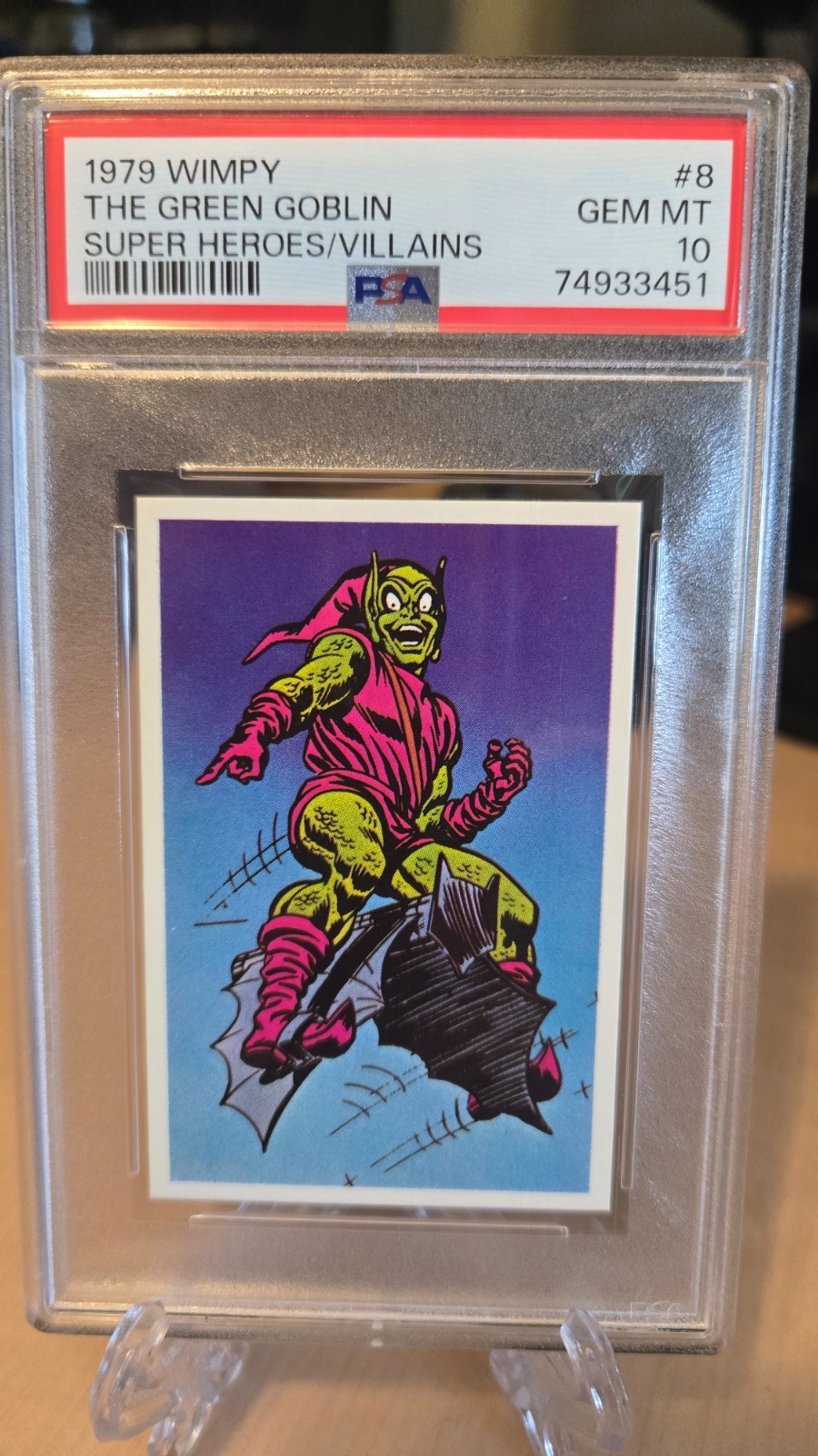 1979 Mr. Wimpy's Marvel Super Heroes / Villains - #8 The Green Goblin PSA 10 1979 Mr. Wimpy's Marvel Super Heroes / Villains - #8 The Green Goblin PSA 10