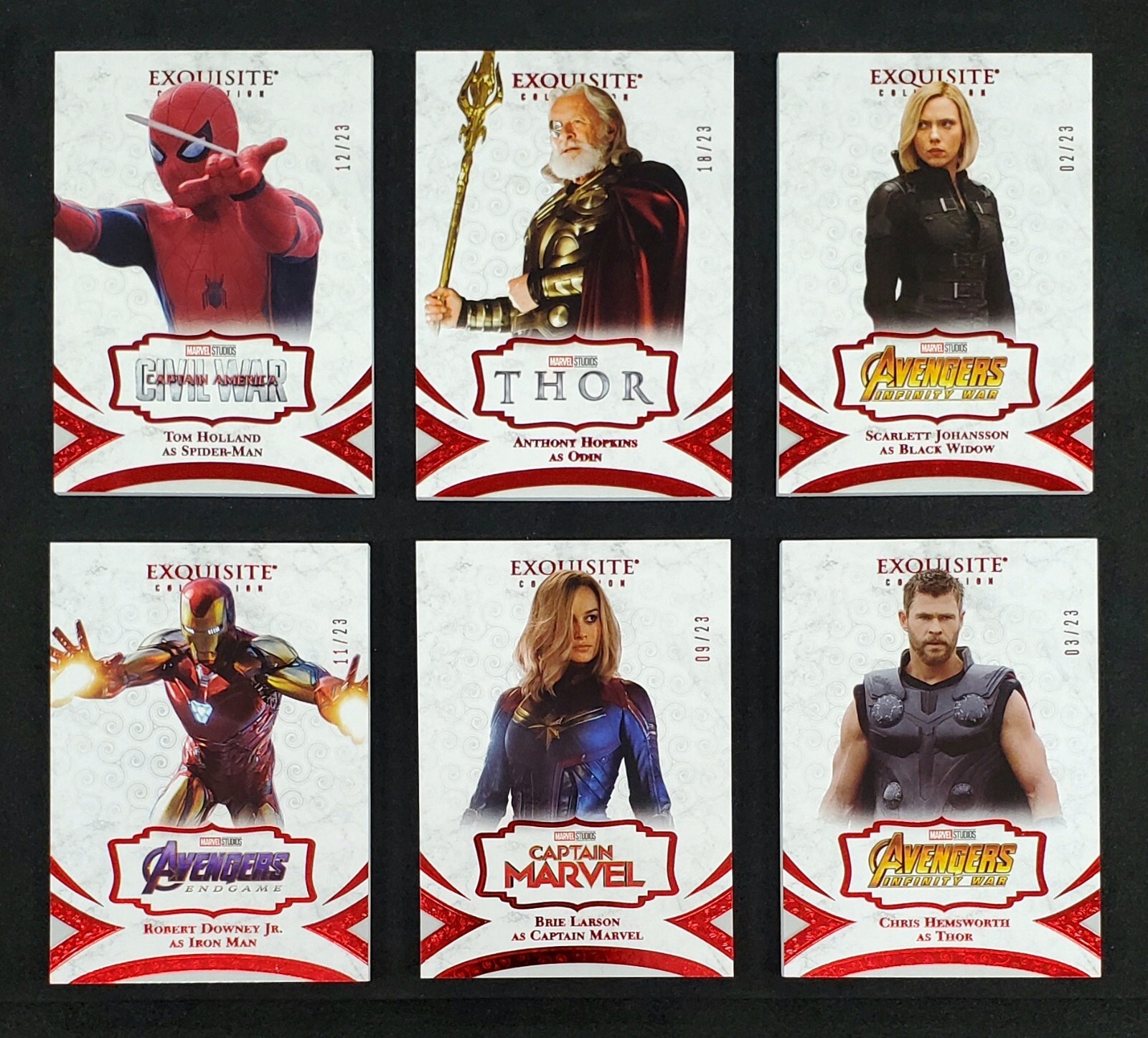 2021 Marvel Black Diamond Exquisite RED Complete Set # 1-50 Serial # XX/23 2021 Marvel Black Diamond Exquisite RED Complete Set # 1-50 Serial # XX/23