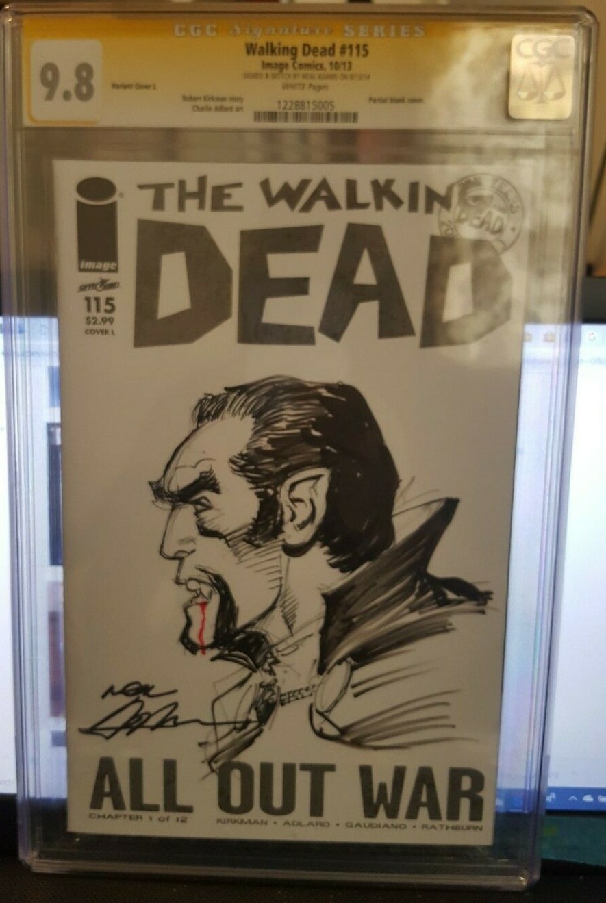 Walking Dead #115 Neal Adams Dracula Sketch CGC 9.8 Signature Series