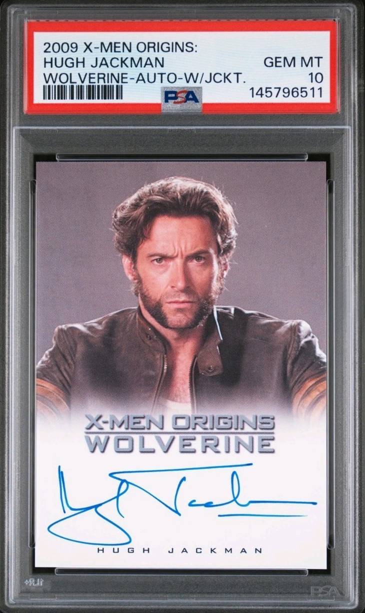 2009 X-MEN ORIGINS: WOLVERINE AUTO JACKET HUGH JACKMAN PSA 10 AUTO POP 3 *RARE 2009 X-MEN ORIGINS: WOLVERINE AUTO JACKET HUGH JACKMAN PSA 10 AUTO POP 3 *RARE