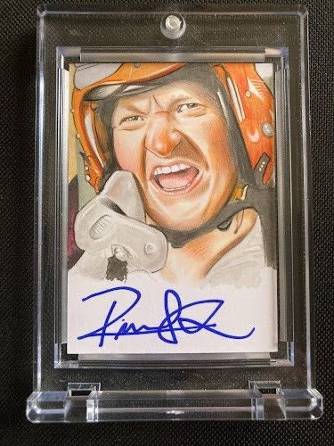 INDEPENDENCE DAY RANDY QUAID SKETCHAGRAPH SKETCH AUTOGRAPH SIGNED CARD 1/1 JSA