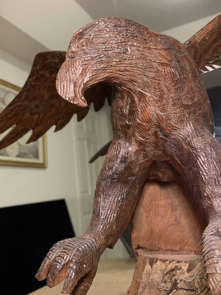 Vintage Wooden Hand-Carved 1970’s Superstition Mountain Eagle
