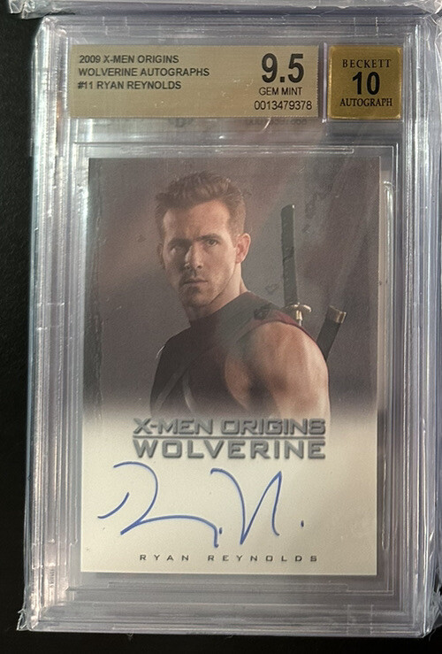 X-MEN ORIGINS WOLVERINE RYAN REYNOLDS AUTOGRAPH BGS 9.5 GEM 10 DEADPOOL AUTO X-MEN ORIGINS WOLVERINE RYAN REYNOLDS AUTOGRAPH BGS 9.5 GEM 10 DEADPOOL AUTO