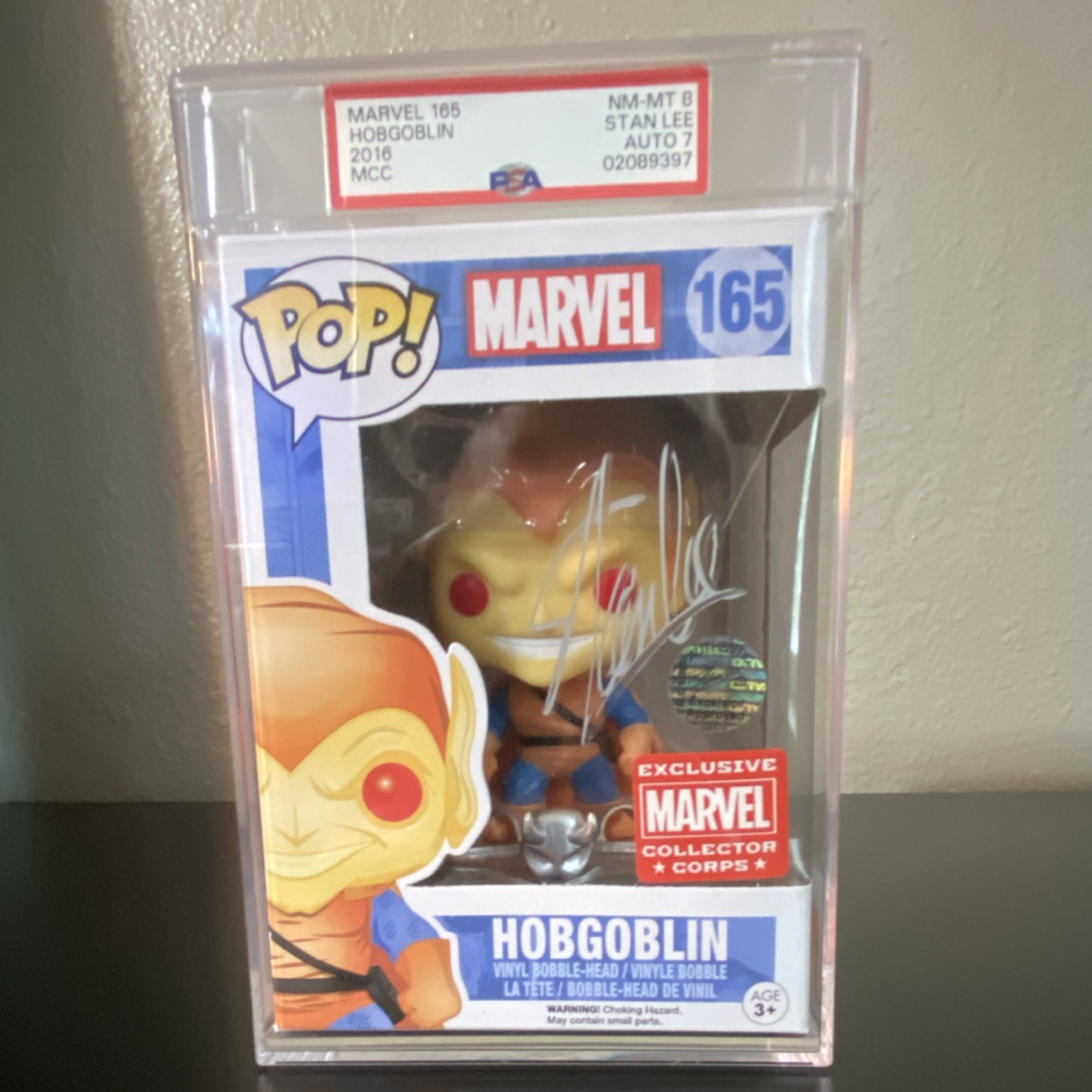 🔥Rare Funko Pop Marvel Hobgoblin #165 Exclusive Autographed Stan Lee PSA🔥