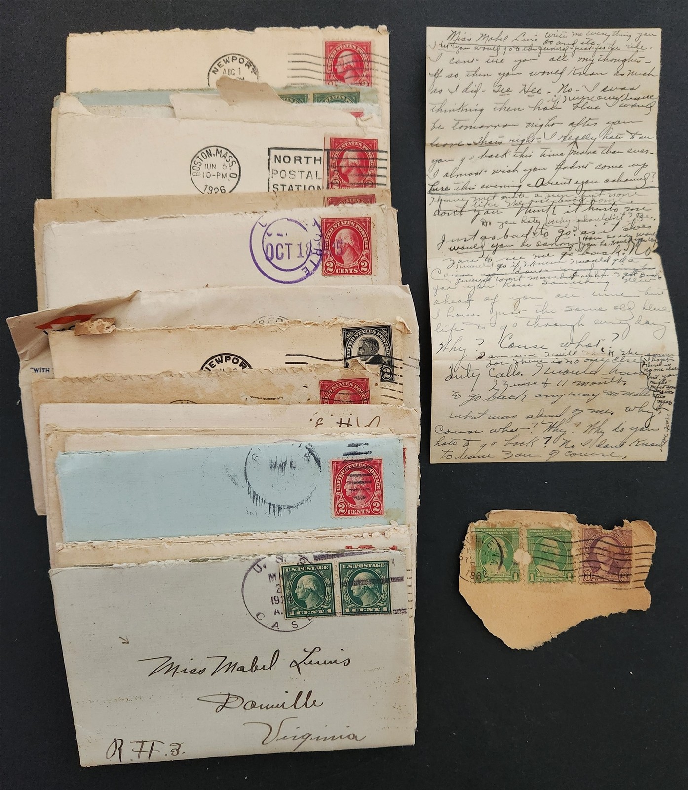 1920s antique 24pc LOVE LETTERS danville va MABEL LEWIS from FRANK COVINGTON 1920s antique 24pc LOVE LETTERS danville va MABEL LEWIS from FRANK COVINGTON