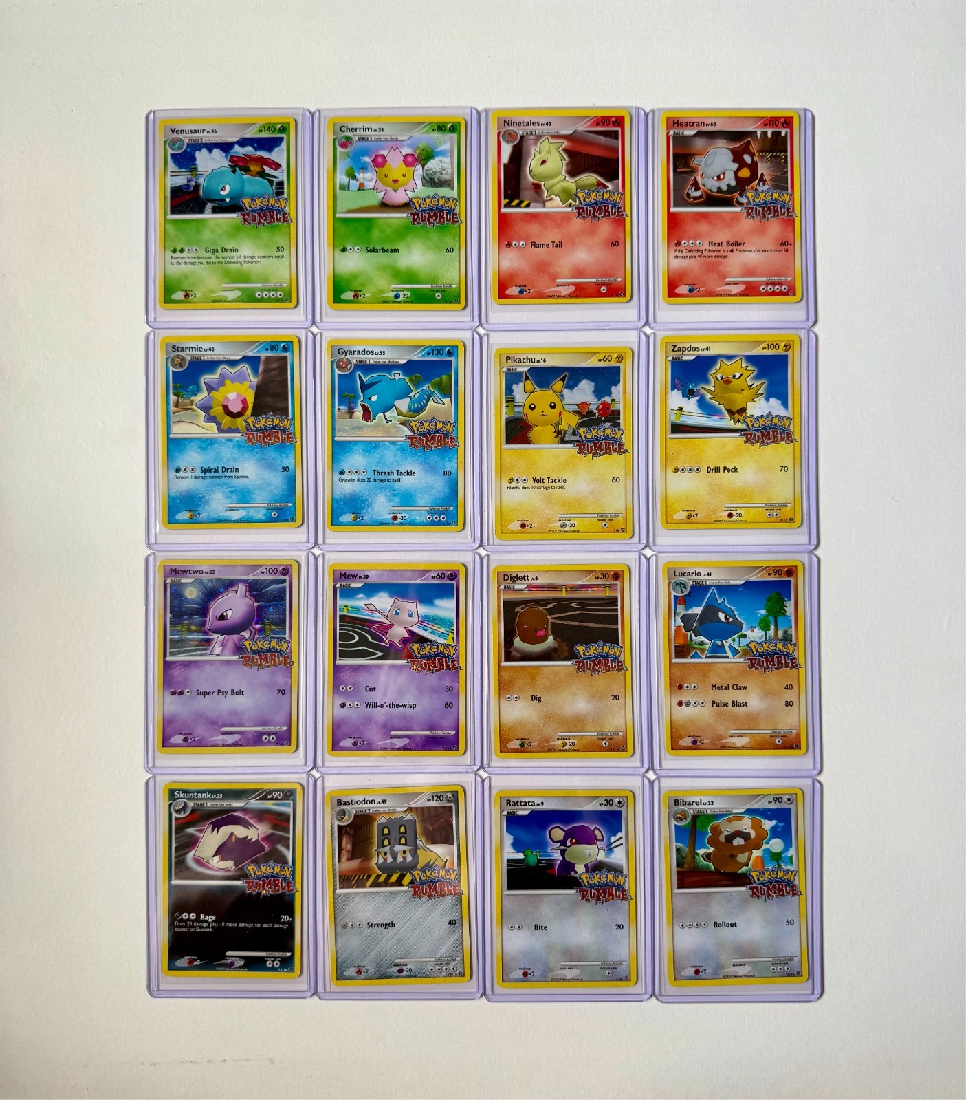 Pokemon Rumble TCG 2009 English Master Set 16/16 Lightly Played Condition