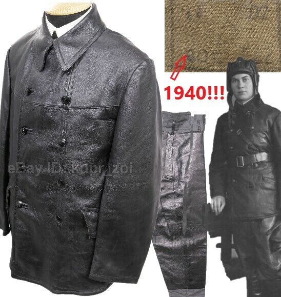 NKVD leather suit M29 Sz 52-4  WW2 RKKA RED Army USSR tankman driver 1940 