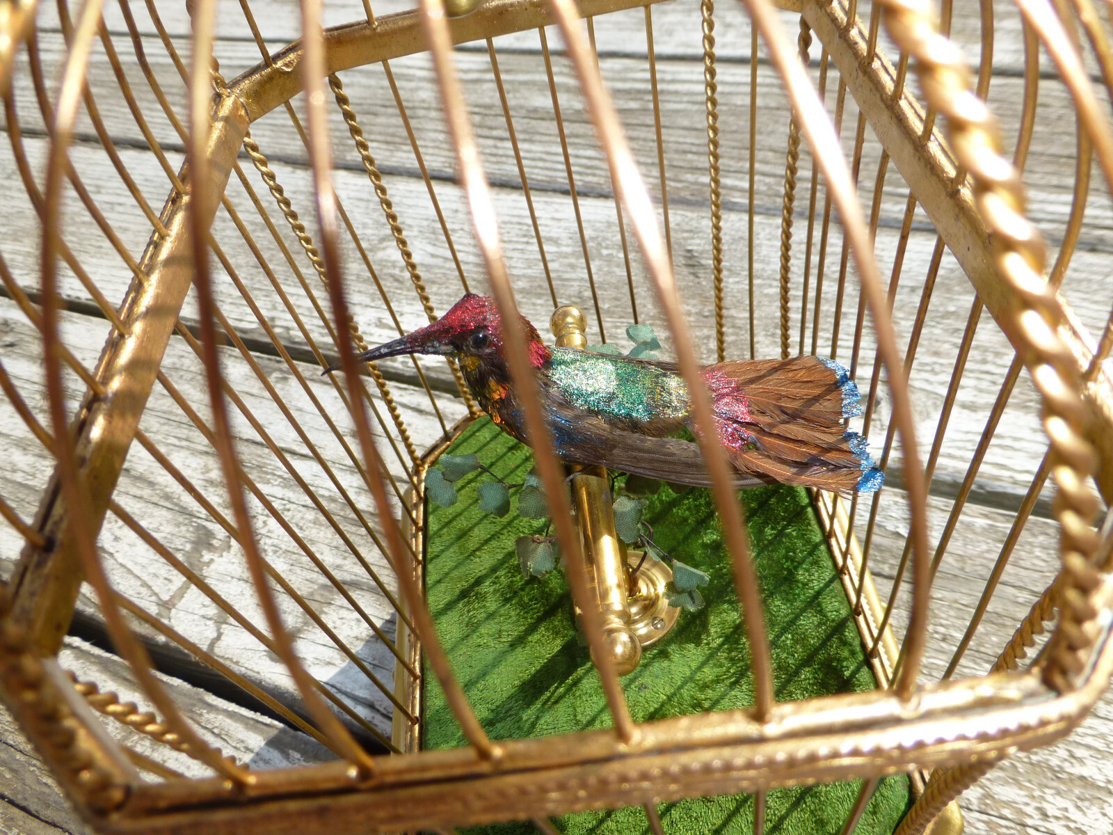 Rare Antique French Automaton Singing Bird Cage Music Box Customized Bird Tone Rare Antique French Automaton Singing Bird Cage Music Box Customized Bird Tone