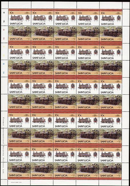 1897 TAFF VALE RAILWAY (TVR) 28 GWR Train 50-Stamp Sheet (Leaders of the World) 1897 TAFF VALE RAILWAY (TVR) 28 GWR Train 50-Stamp Sheet (Leaders of the World)
