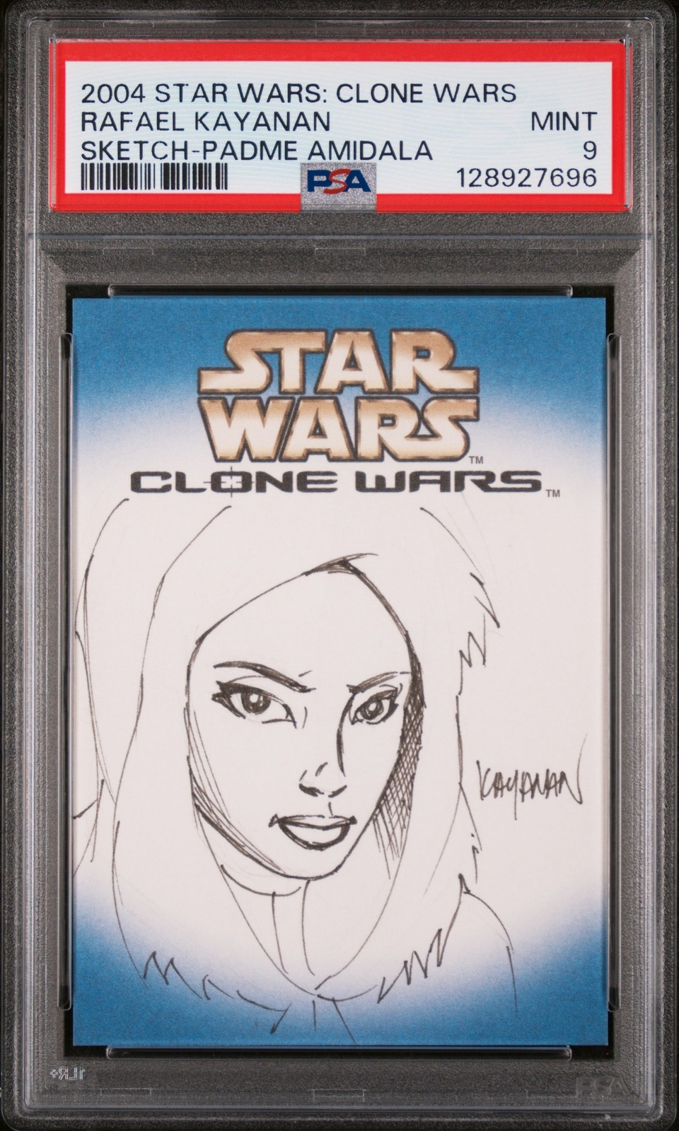 2004 TOPPS STAR WARS: THE CLONE WARS SKETCH CARDS RAFAEL KAYANAN PSA 9 2004 TOPPS STAR WARS: THE CLONE WARS SKETCH CARDS RAFAEL KAYANAN PSA 9