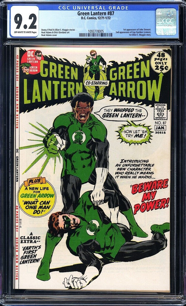 Green Lantern #87 CGC 9.2 (1972)  1st App John Stewart/ 2nd Guy GardnerL@@K