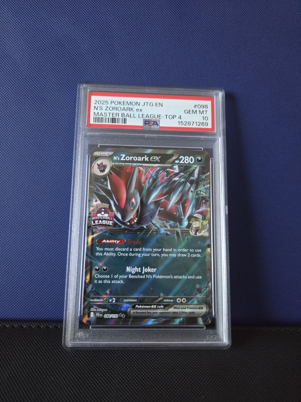 N's Zoroark EX Master ball League Top 4 PSA 10 POP 3 super rare pokemon N's Zoroark EX Master ball League Top 4 PSA 10 POP 3 super rare pokemon