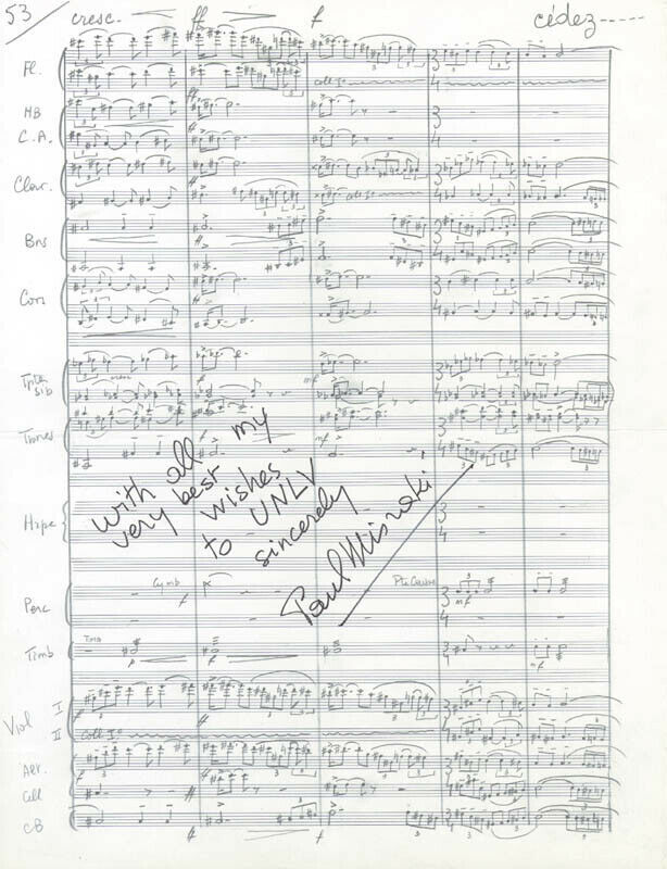 COMPOSER AUTOGRAPHED SCORE SCARCE JEAN RENOIR ORSON WELLES FRENCH PAUL MISRAKI
