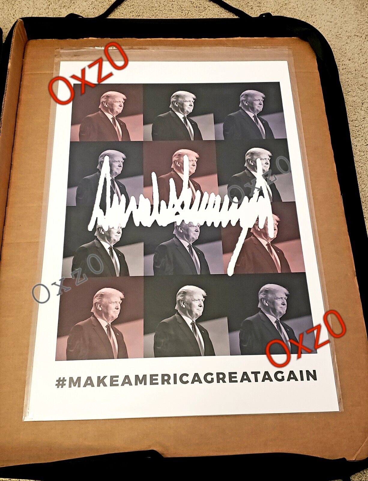 Official 2016 Donald Trump Signed Make America Great Again Art Print Poster MAGA