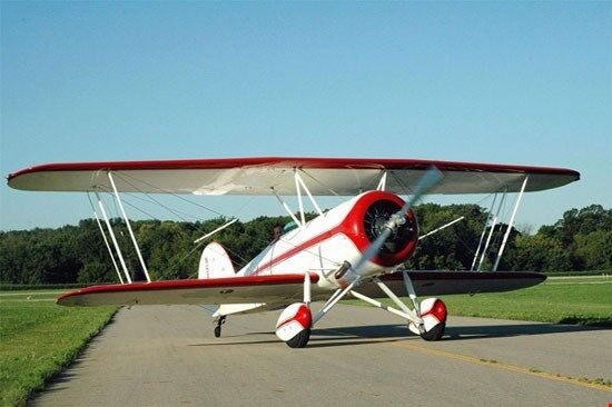 Waco CTO-A Light Transport Aircraft Desktop Wood Model Small 