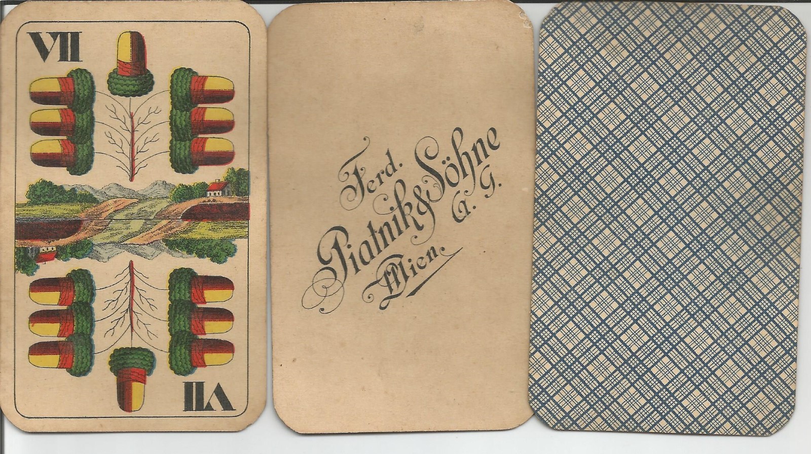  Antique Playing Cards  Ferd. Piatnik & Sohne Wien Austrian   1800s ?