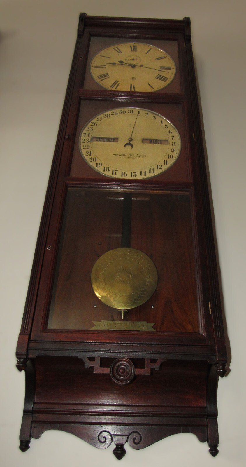 Antique Seth Thomas Office No. 9 Calendar Wall Clock Weight Driven 8-Day Antique Seth Thomas Office No. 9 Calendar Wall Clock Weight Driven 8-Day
