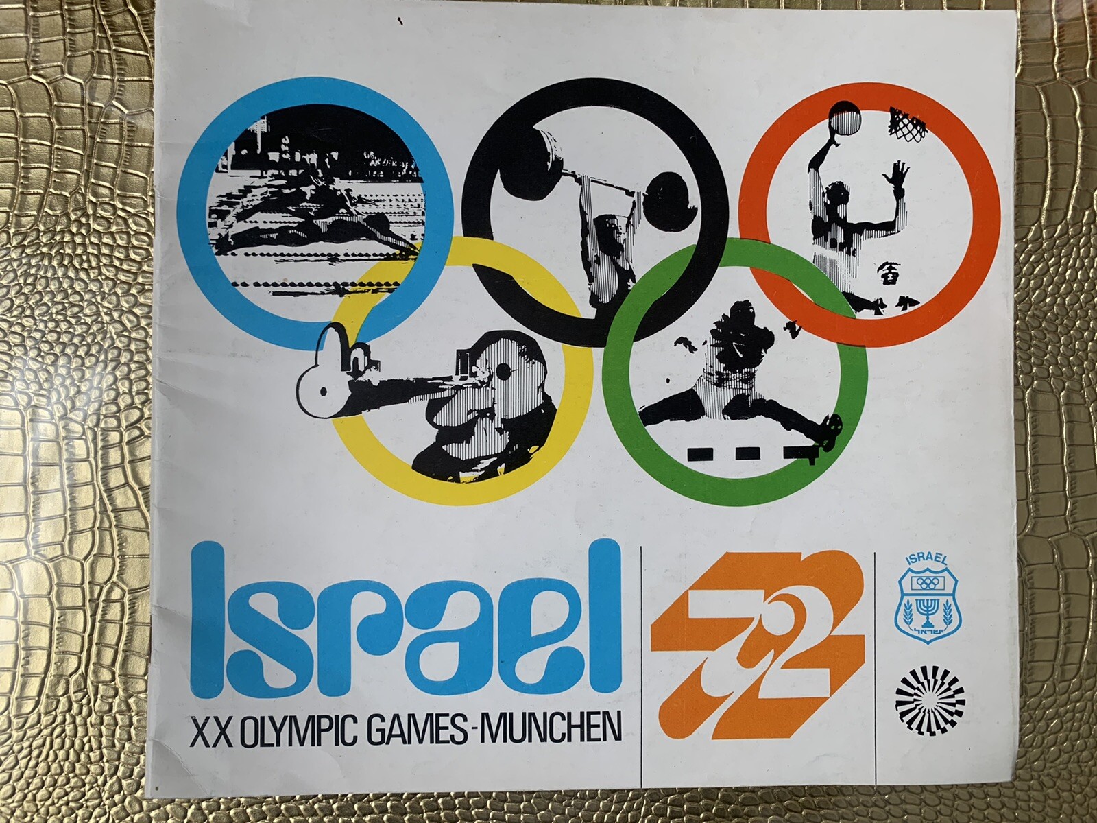 1972 Munich Olympics Israel Athletes Delegation Brochure; Original Judaica, Rare 1972 Munich Olympics Israel Athletes Delegation Brochure; Original Judaica, Rare