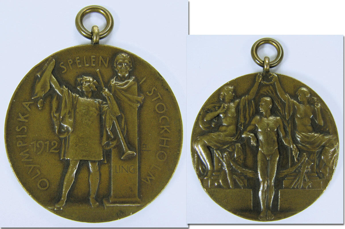 Bronze medal original bronze medal Olympic Games Stockholm 1912 Olympic Games Bronze medal original bronze medal Olympic Games Stockholm 1912 Olympic Games