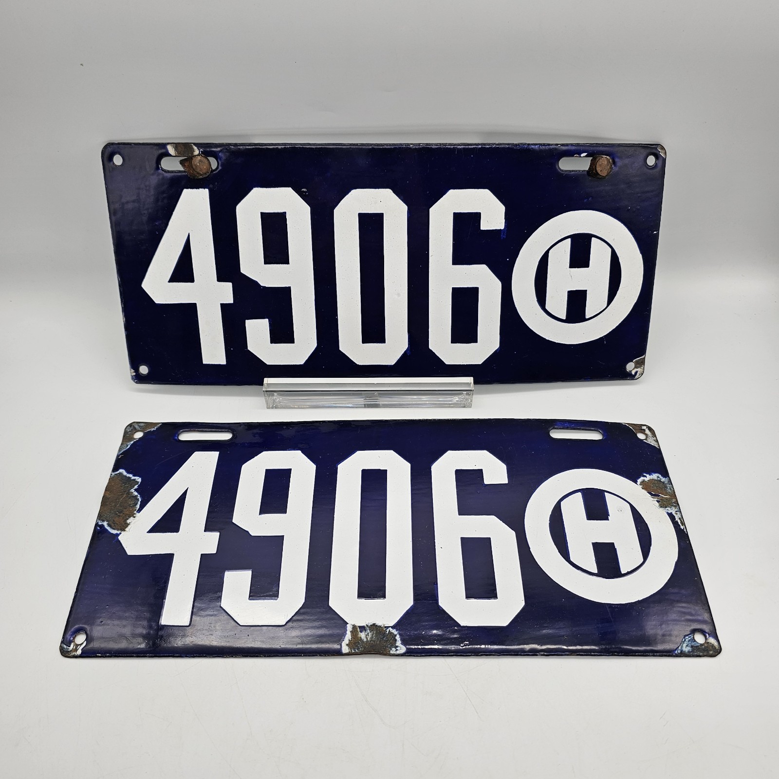 1908 Ohio Porcelain License Plate (Pair) 1908 Ohio Porcelain License Plate (Pair)