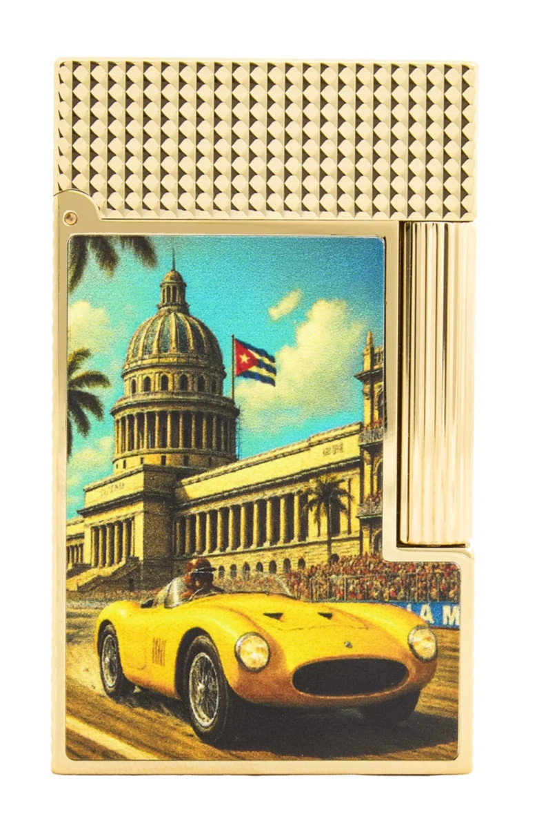 ST DUPONT CUBA OLD HAVANA 1950'S LACQUER GOLD LINE LIGNE 2 LIGHTER C16601CY CAR ST DUPONT CUBA OLD HAVANA 1950'S LACQUER GOLD LINE LIGNE 2 LIGHTER C16601CY CAR