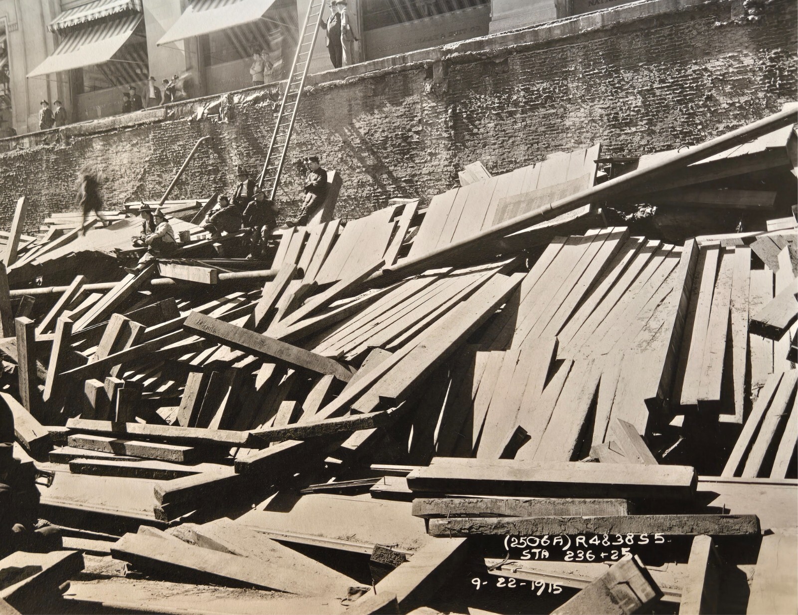 LOT IRT Subway collapse 1915 Pierre Pullis photos FDNY NYPD New York 7th Ave  