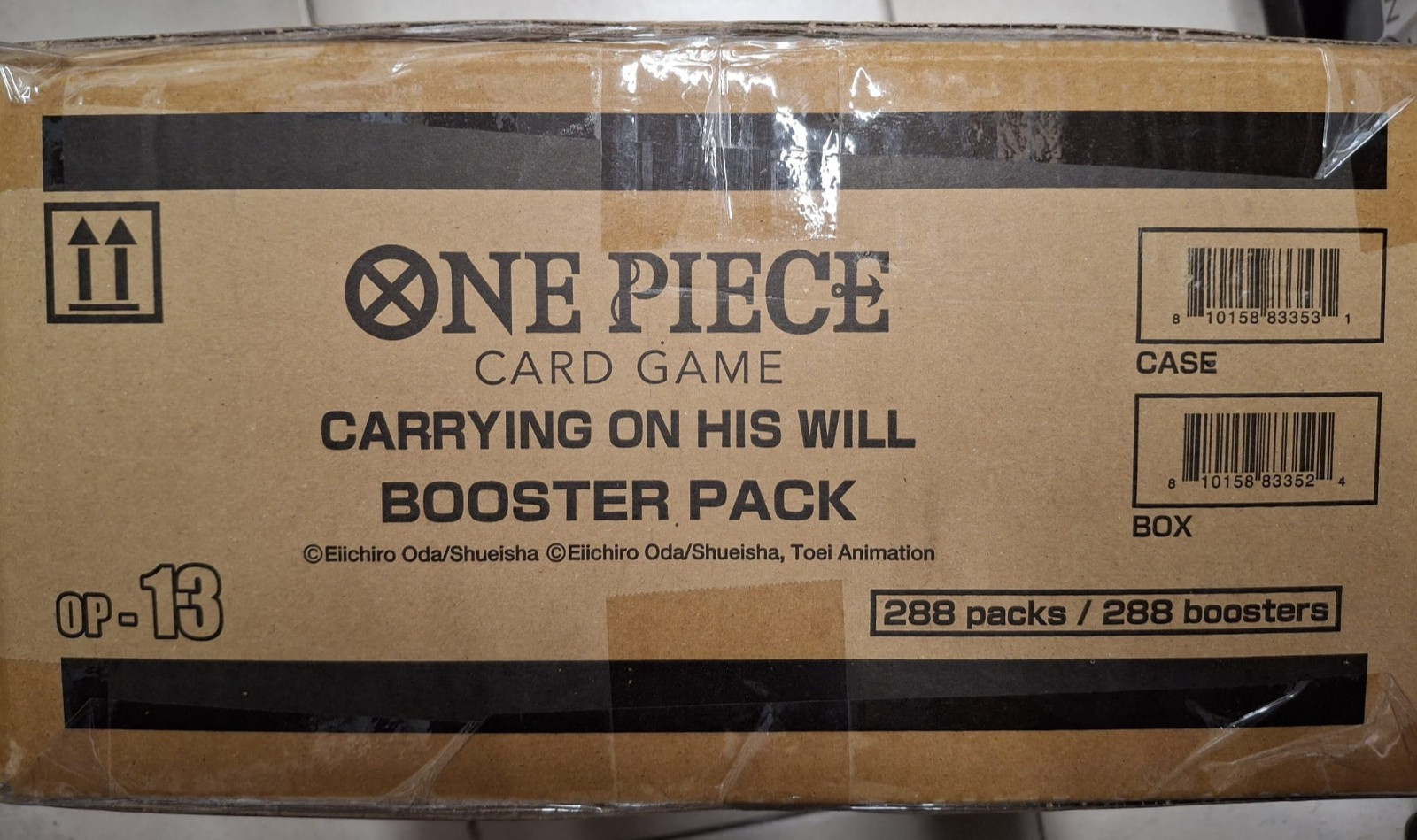 One Piece Card Game: OP-13 (Carrying On His Will) Sealed Booster Box Case - NEW One Piece Card Game: OP-13 (Carrying On His Will) Sealed Booster Box Case - NEW