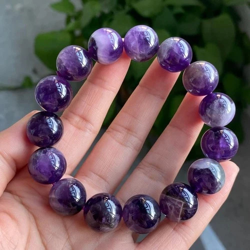 14.6mm Natural Rare Purple Amethyst Crystal Round Beads Bracelet 1952 14.6mm Natural Rare Purple Amethyst Crystal Round Beads Bracelet 1952