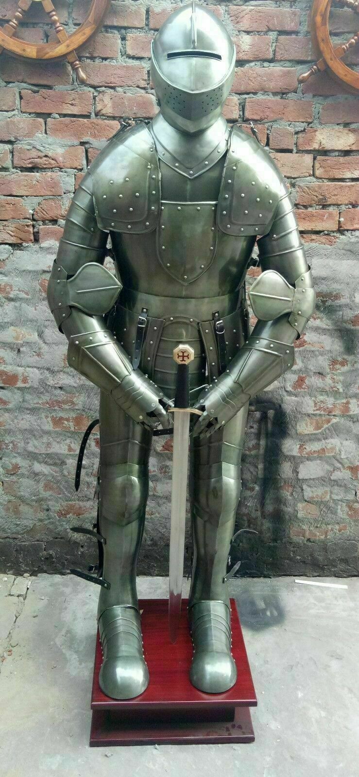 Halloween sale 16th Century Medieval Knight Suit Of Templar Toledo Armor Combat