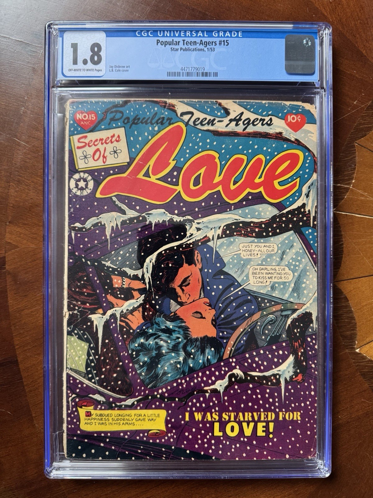 1953 Star Popular Teen-Agers #15 Classic GGA Romance LB Cole Cover CGC 1.8