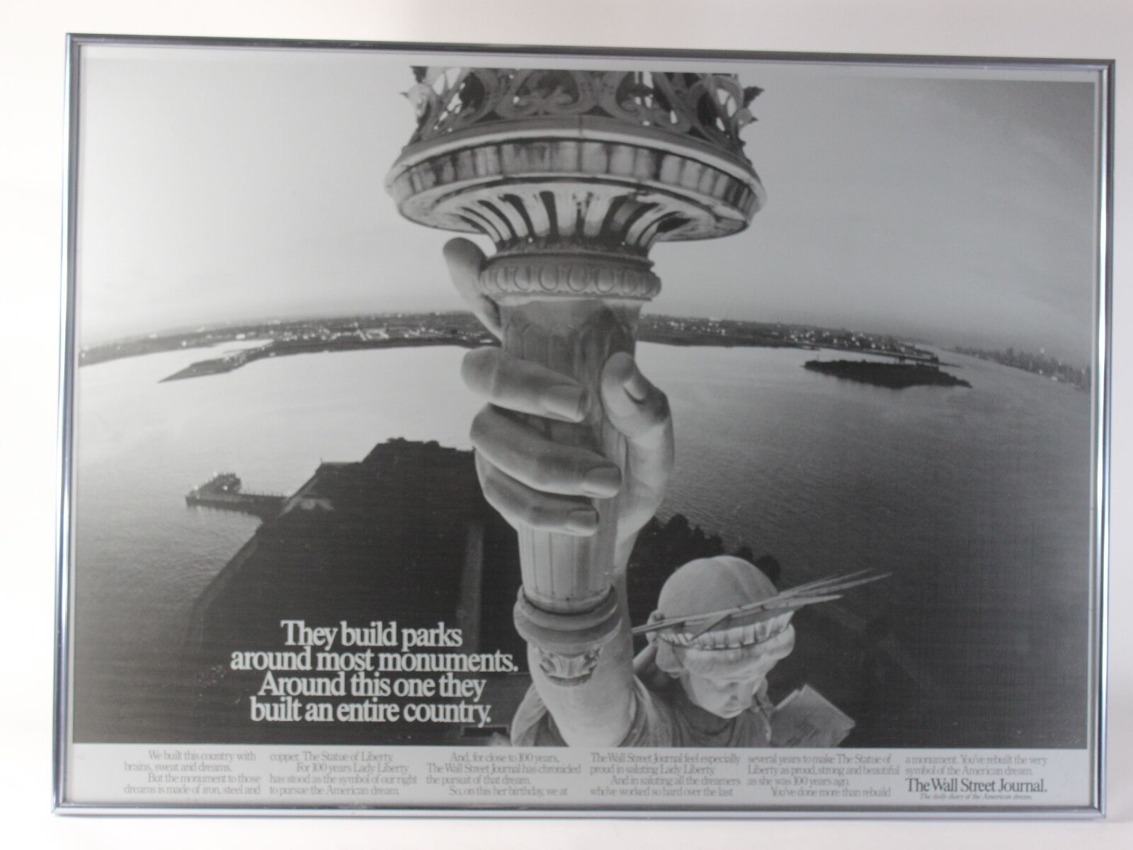 The Wall Street Journal Statue Of Liberty Original Ultra RARE printed on Metal