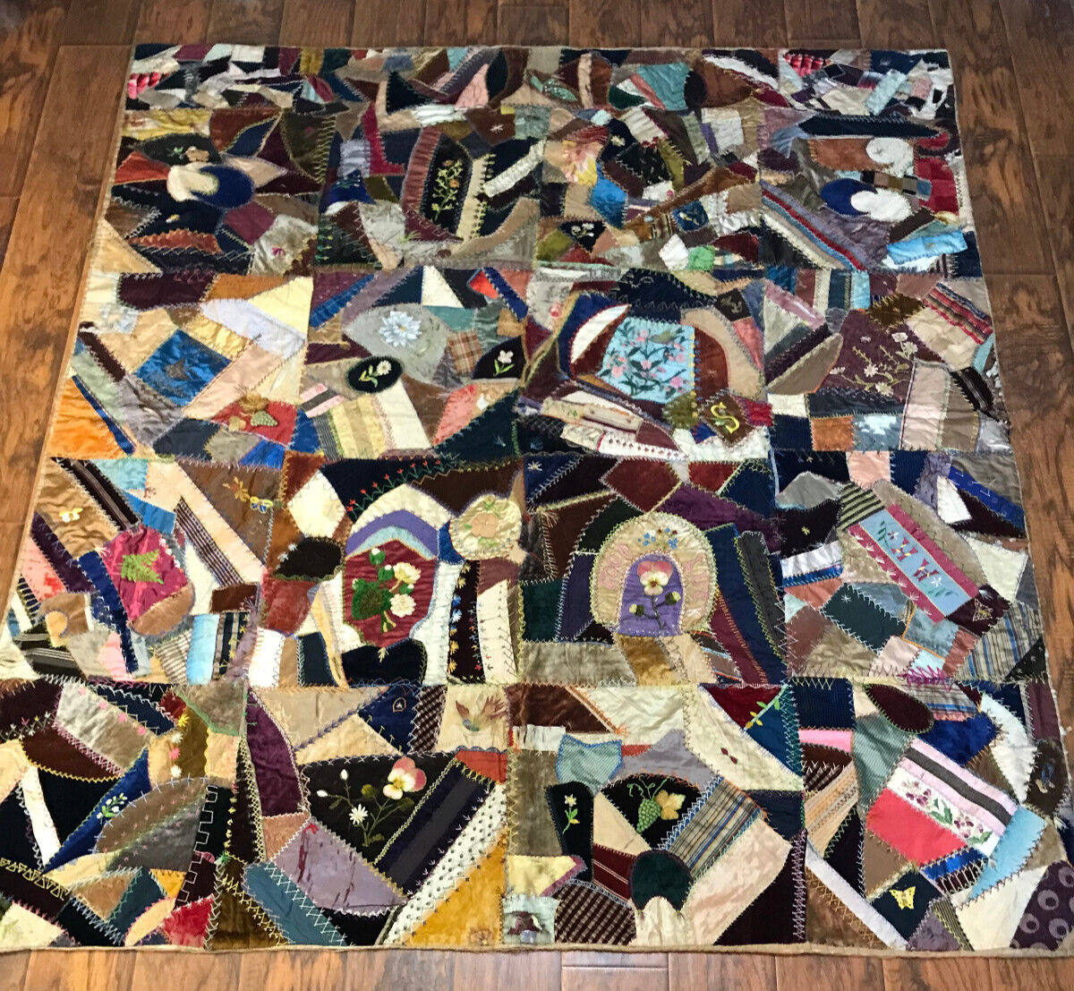 One of a Kind INAUGURAL STATE FAIR OF TEXAS 1st Prize Patchwork Quilt 1886