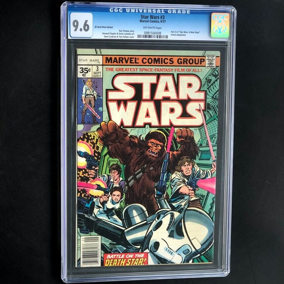 Star Wars #3 CGC 9.6 💥 35 CENT PRICE VARIANT 💥 ULTRA RARE Marvel Comic 1977