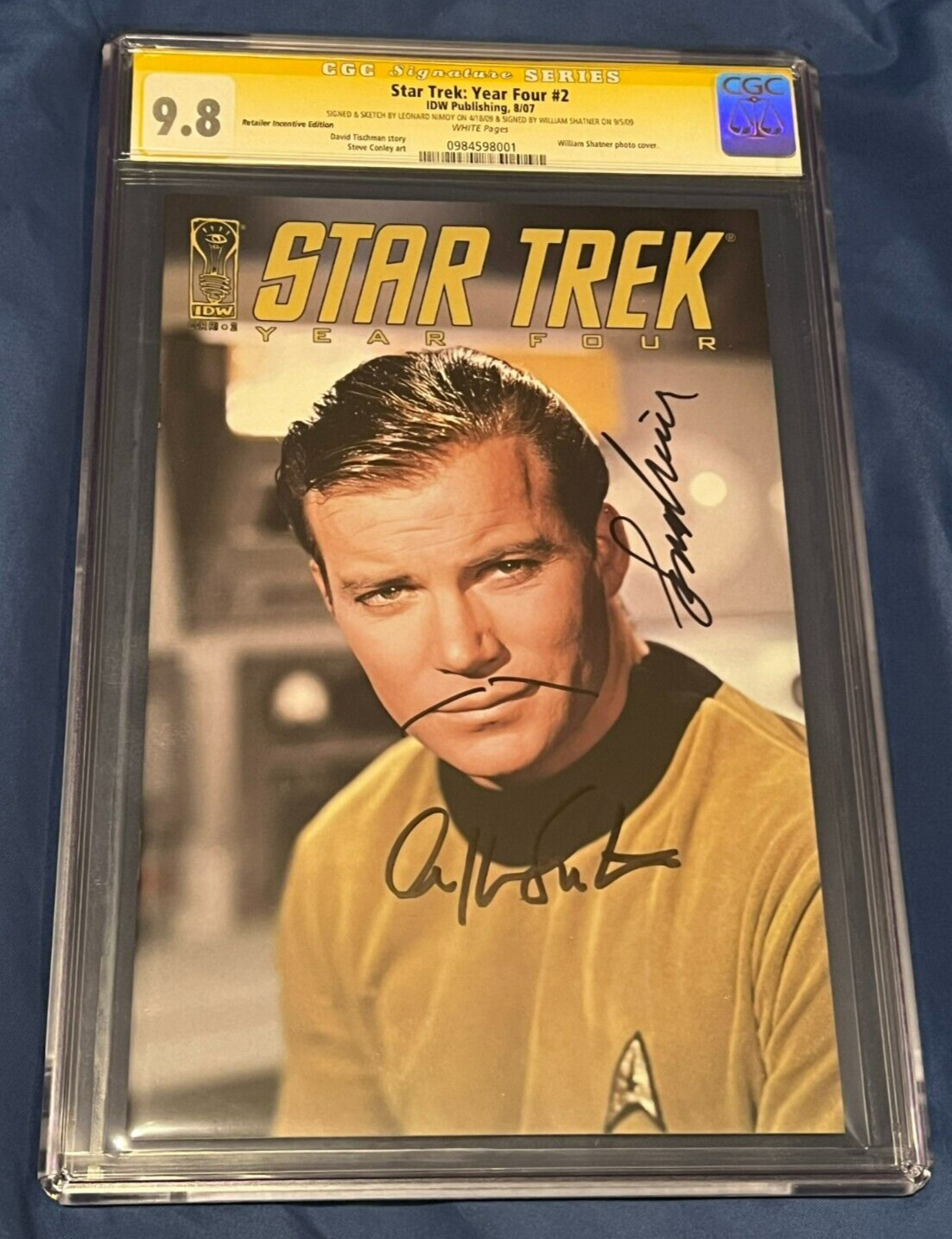 STAR TREK #2 CGC 9.8 SS Signed by Leonard Nimoy & William Shatner (w/Sketch)