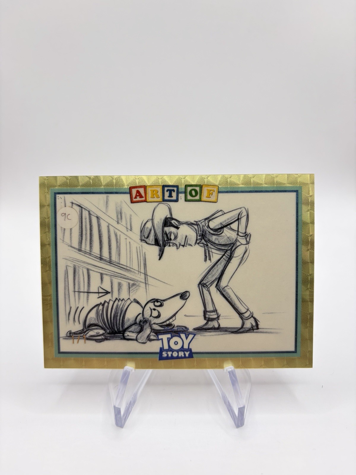 2025 Topps Toy Story 30 Years Art Of Toy Story Woody & Slinky 1/1 Superfractor 2025 Topps Toy Story 30 Years Art Of Toy Story Woody & Slinky 1/1 Superfractor