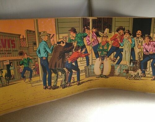 Vintage 1950 Levi's Poster For Store Paper Banner Very Rare Vintage 1950 Levi's Poster For Store Paper Banner Very Rare