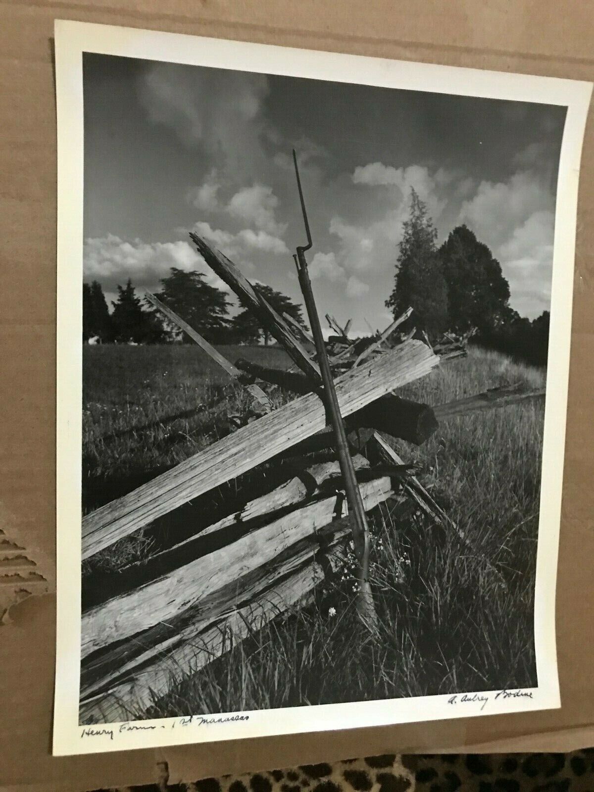 A Aubrey Bodine Signed Photo  Henry's Farm 1st Manassas Civil War Battlefield