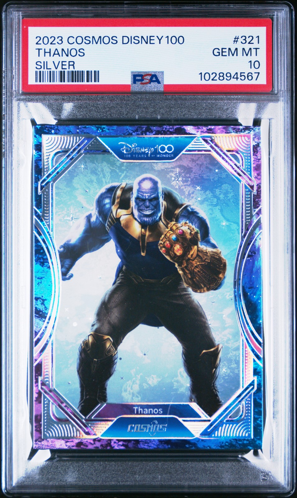 2023 KAKAWOW COSMOS DISNEY100 ALL-STAR SILVER #321 THANOS PSA 10 2023 KAKAWOW COSMOS DISNEY100 ALL-STAR SILVER #321 THANOS PSA 10