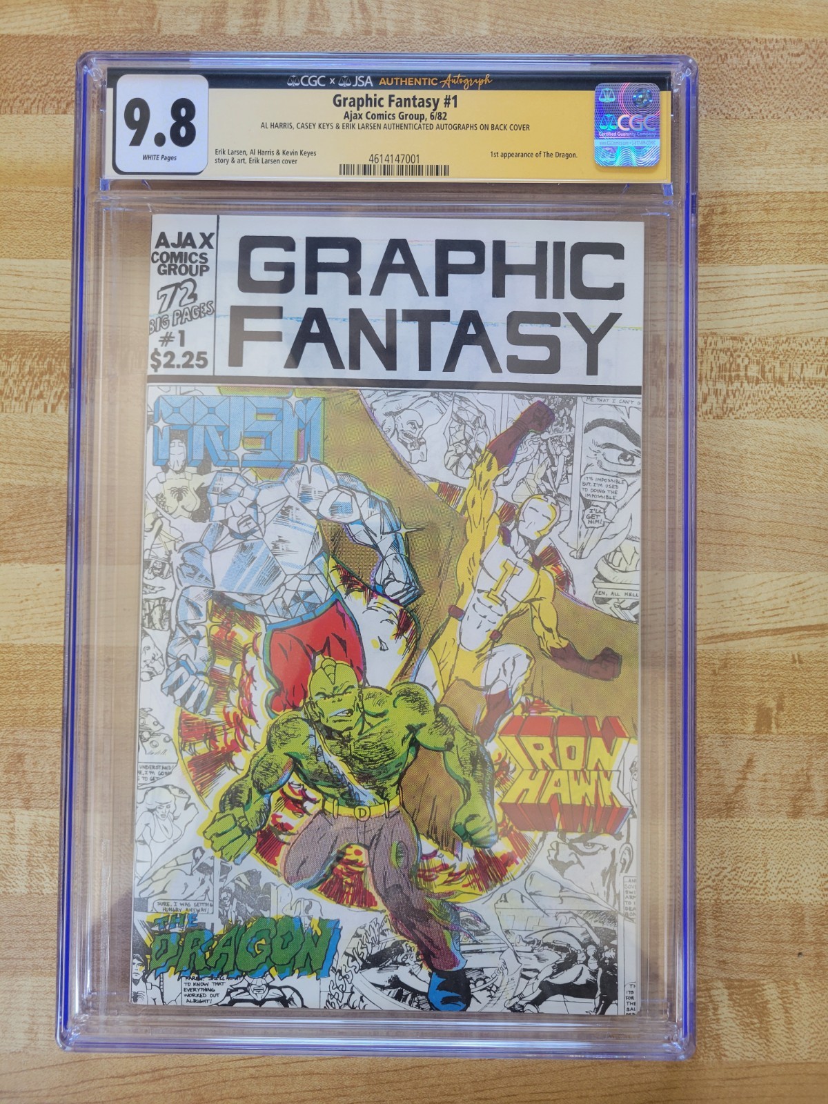 Graphic Fantasy #1 CGC 9.8 Signed #1/300 Firstcopy Of The 1st Dragon (Ajax 82)