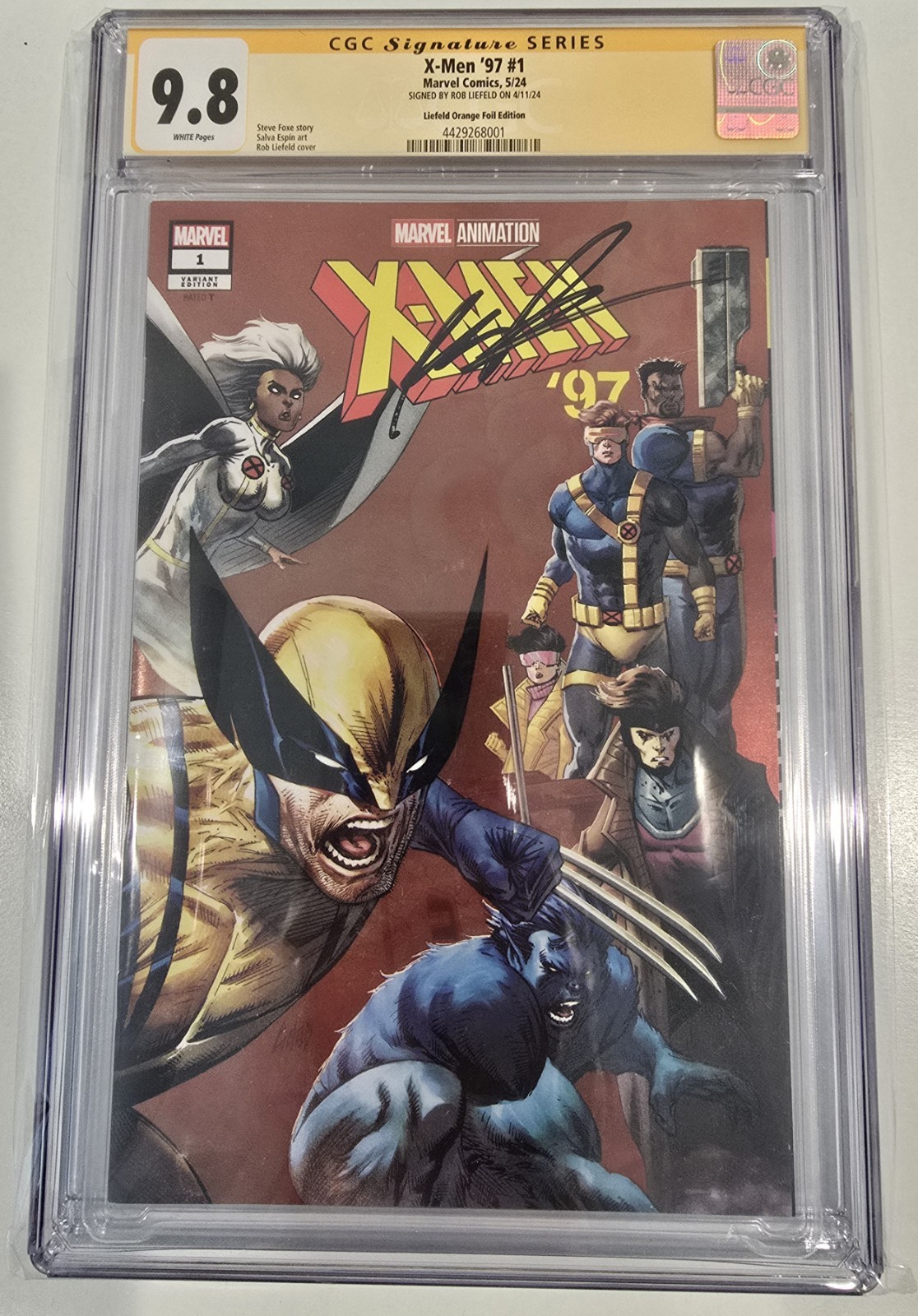 X-Men '97 #1 CGC 9.8 Signed By Rob Liefeld Blood Foil Limited To 300 X-Men '97 #1 CGC 9.8 Signed By Rob Liefeld Blood Foil Limited To 300