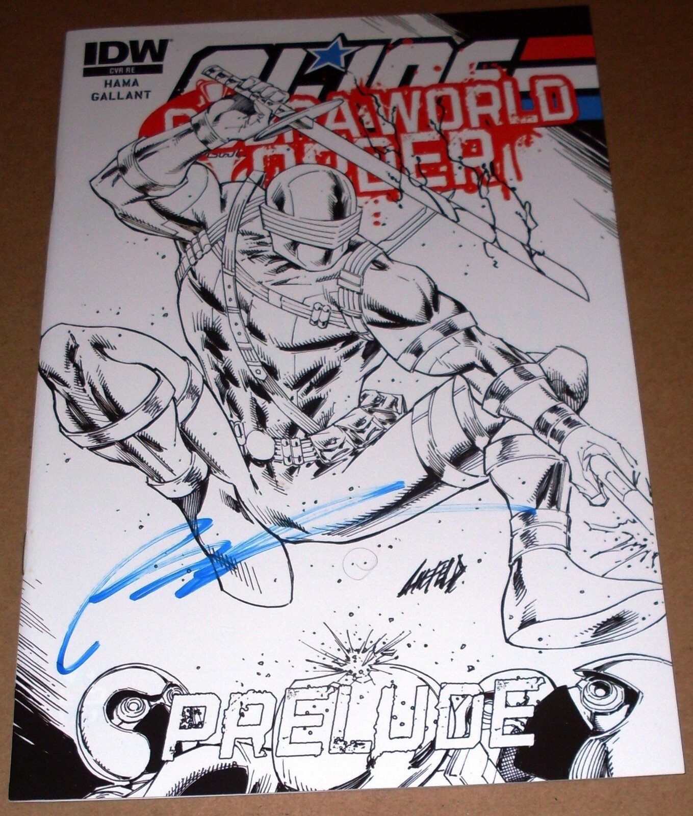 G.I. Joe Cobra B&W Sketch Variant SIGNED Rob Liefeld IDW New World Order Prelude