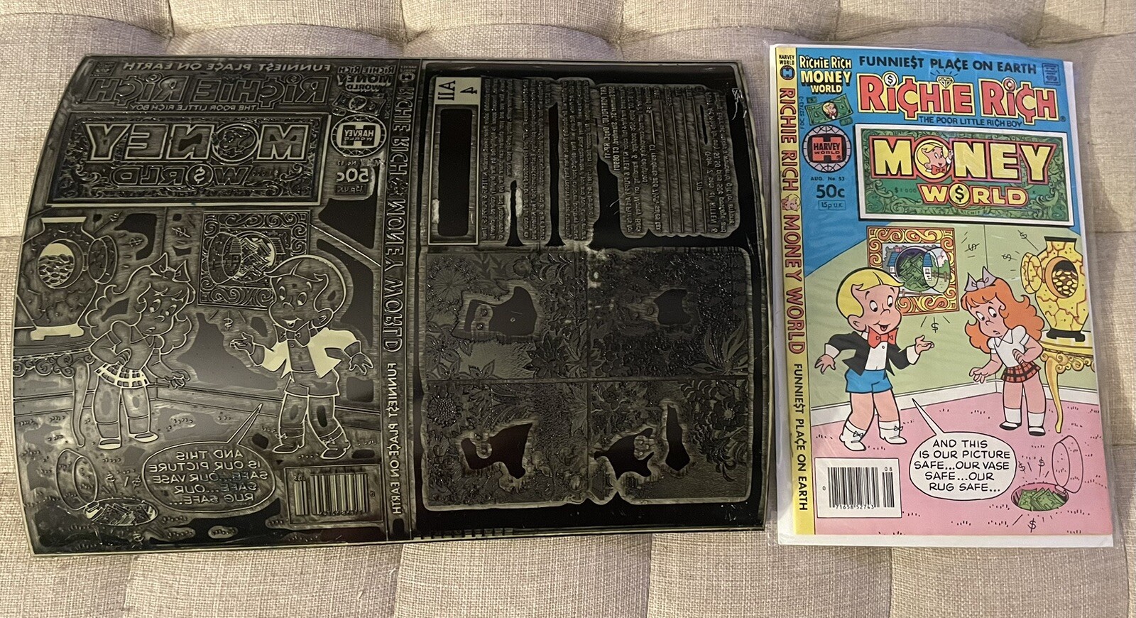 Richie Rich Money World #53 1981 Original Cover Art Comic Book Printing Plate